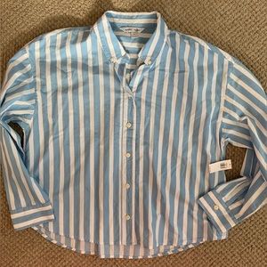 Old Navy Striped Boyfriend Button Down Shirt